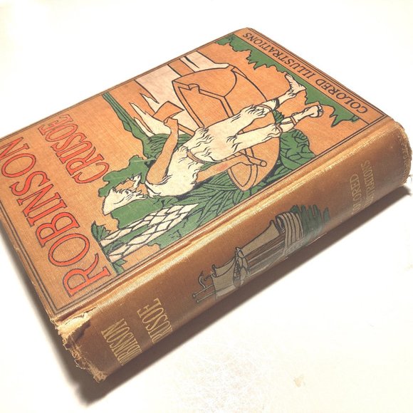 ANTIQUE: “Robinson Crusoe” by Daniel DeFoe, 1920 - Picture 8 of 10